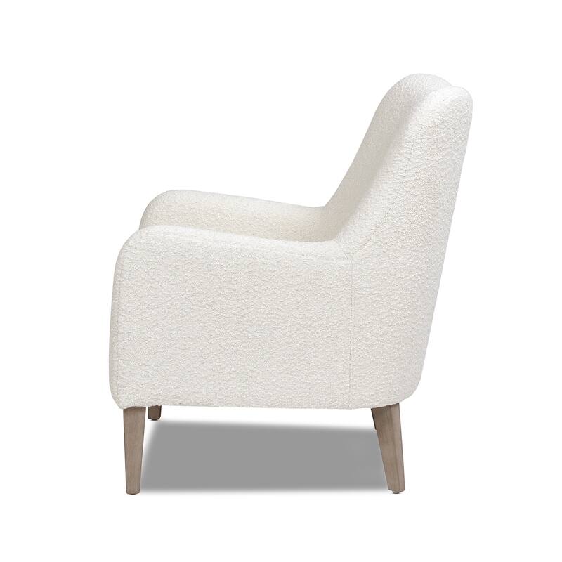 Nimbus 27.5" Curved Boucle Accent Armchair