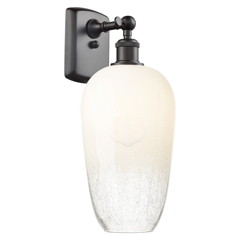 Innovations Lighting 516-1W-16-7 Brookhaven Flute Sconce Brookhaven - Oil Rubbed Bronze / Opal