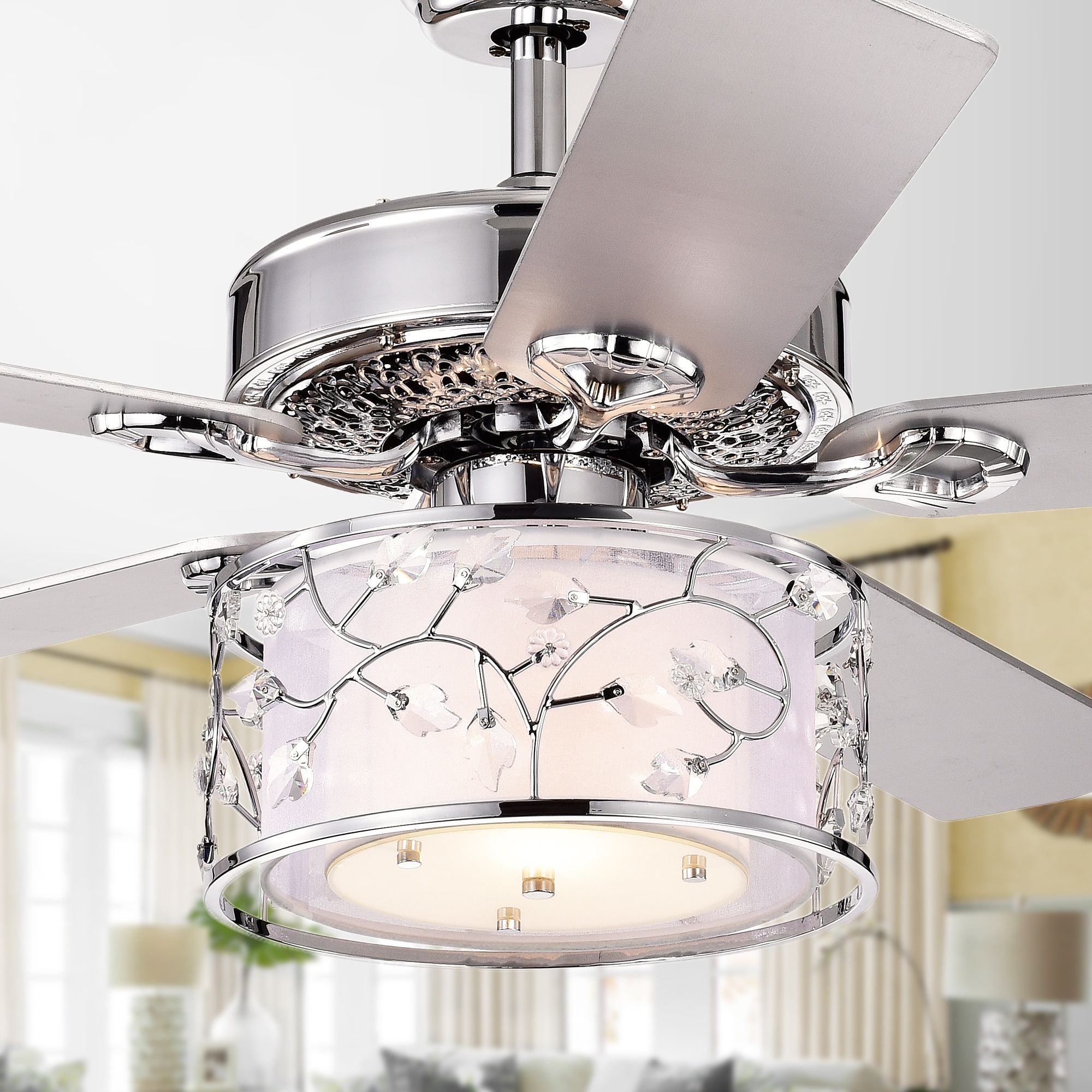 Warehouse of Tiffany Swerl 52-inch 1-light Lighted Ceiling Fan