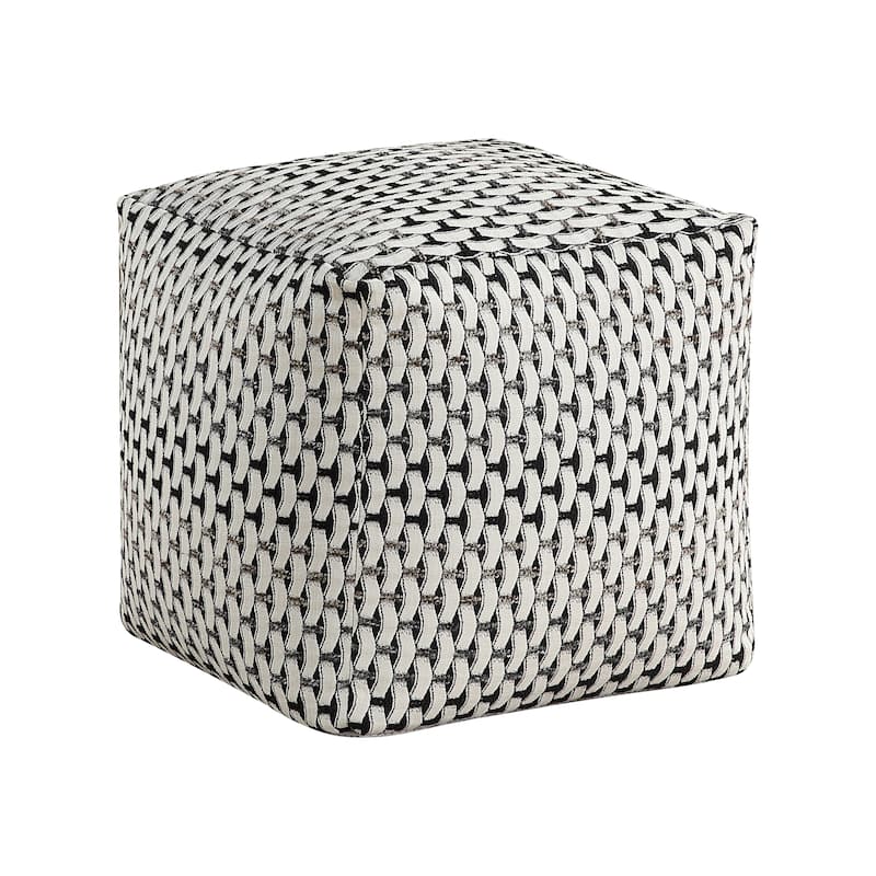 Square Pouf Plush Off Corduroy Fabric Upholstery Modern Ottoman, Footstool, NonSlip Floor Pouf, Bean Bag Chair, 1pc Sitting Pouf