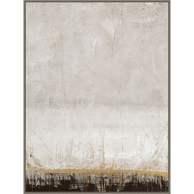 Golden Line by Design Fabrikken Framed Canvas Wall Art Print - Sylvie Greywash