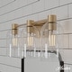 preview thumbnail 1 of 10, Hunter Lochemeade 3-Light Vanity Wall Light, Damp-rated - Bathroom, Laundry - Modern Farmhouse, Contemporary, Industrial Alturas Gold