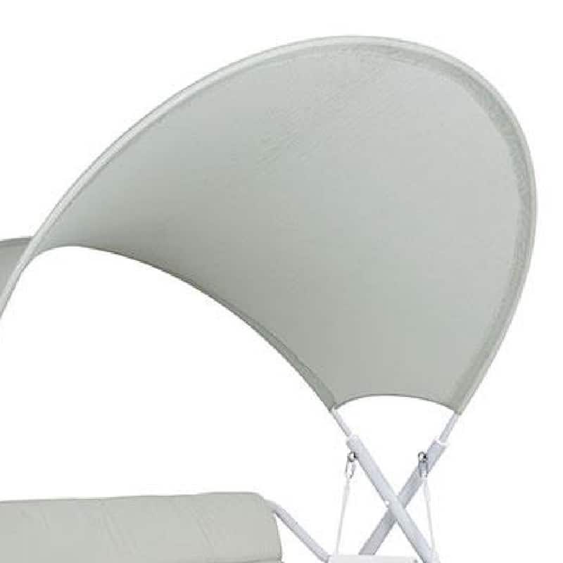 Diz Outdoor Hanging Double Swing Sofa Chair, White Powder Coated Steel