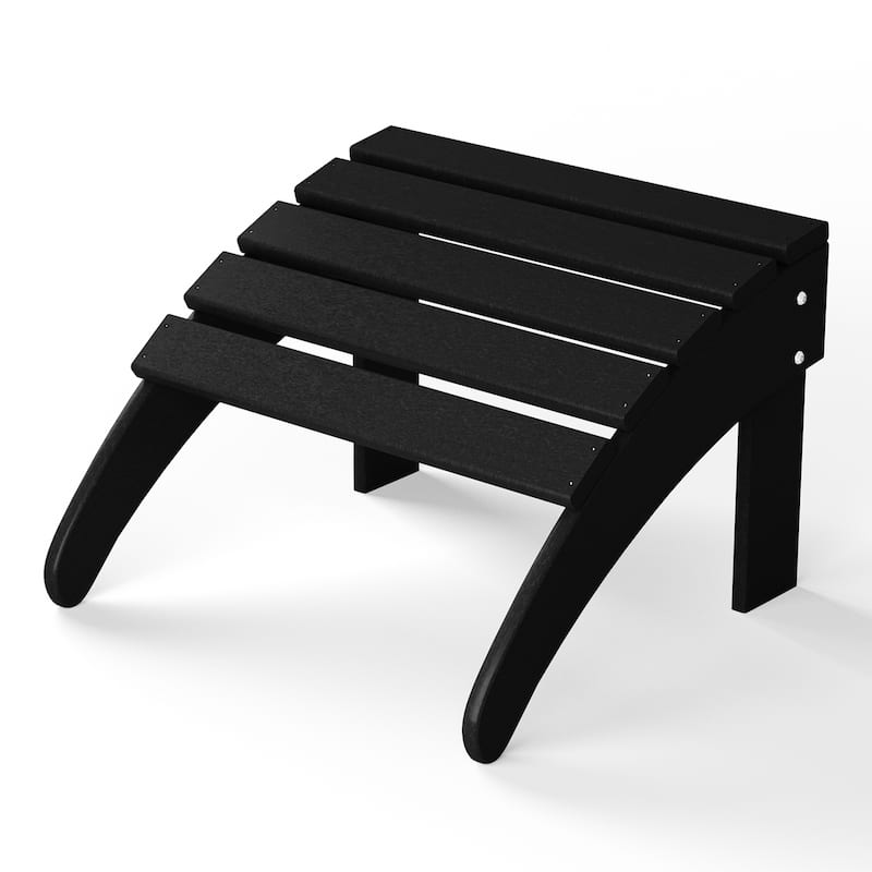 Polytrends Laguna Hdpe All Weather Outdoor Patio Foldable Ottoman