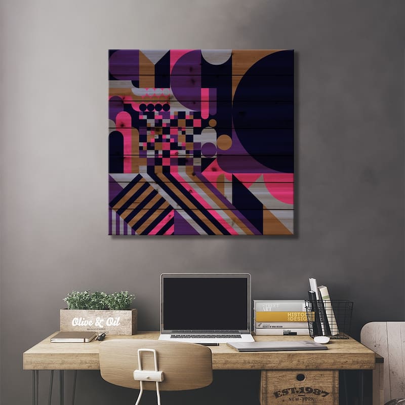 Arcade Print On Wood by Greg Mably - Multi-Color