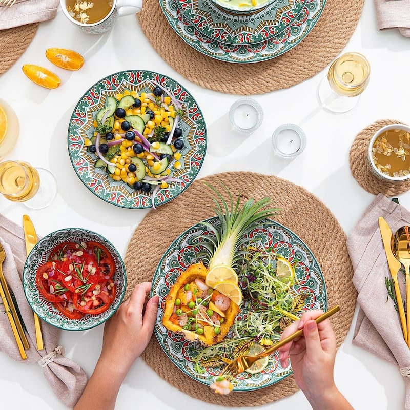 vancasso Mandala Bohemian Porcelain Dinnerware Set (Service for 4)