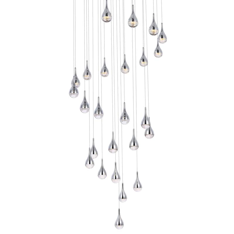 Elegant Lighting 3825D42 Amherst 25 Light 42" Wide LED Chandelier - Chrome