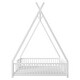 preview thumbnail 30 of 38, Metal House Platform Bed with Triangle Structure and Guardrail