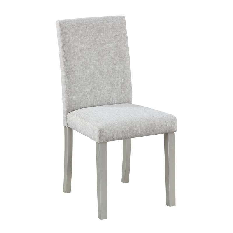 Modern 5-Piece Dining Set with Crystal Table & 4 Upholstered Chairs