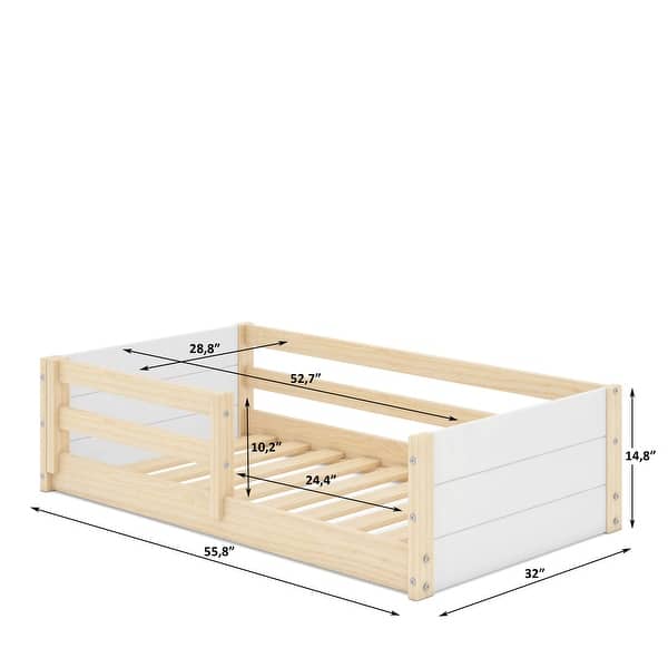 dimension image slide 0 of 2, Polifurniture Brie Toddler Bed