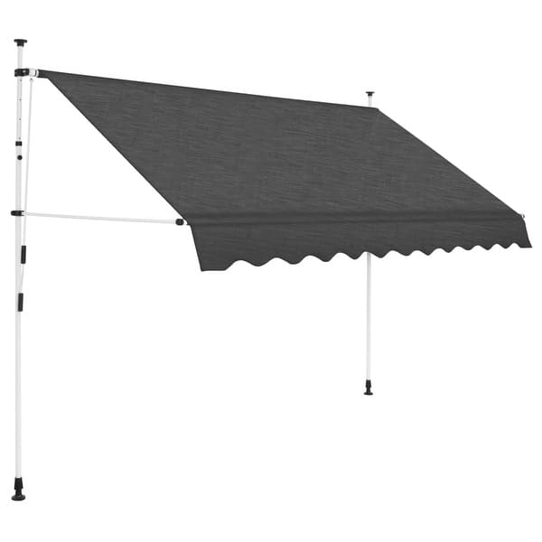Shop Vidaxl Manual Retractable Awning 118 1 Anthracite Overstock 28792691