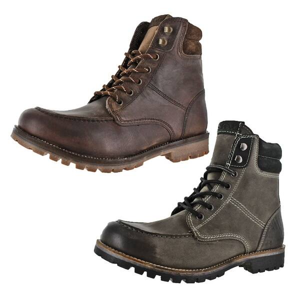 Shop Crevo Men S Rough Neck Leather Casual Hiking Boots