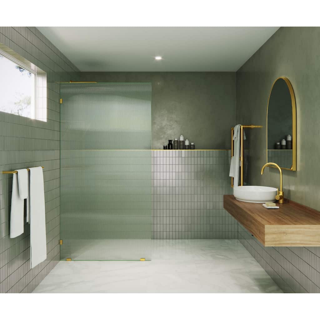 Glass Warehouse GW-FL-38 Gaia 78" High x 38" Wide Shower Screen