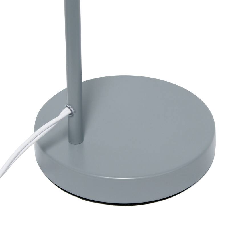 Farmhouse Style Desk Lamp with Wire Cage Shade - 18" - Gray