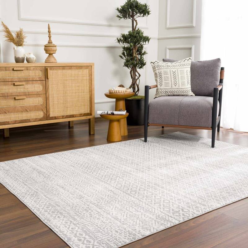Hauteloom Askeaton Hallway, Kitchen Machine Washable Runner Rug - Teal, Blue, Gray - 2'7" x 7'3"
