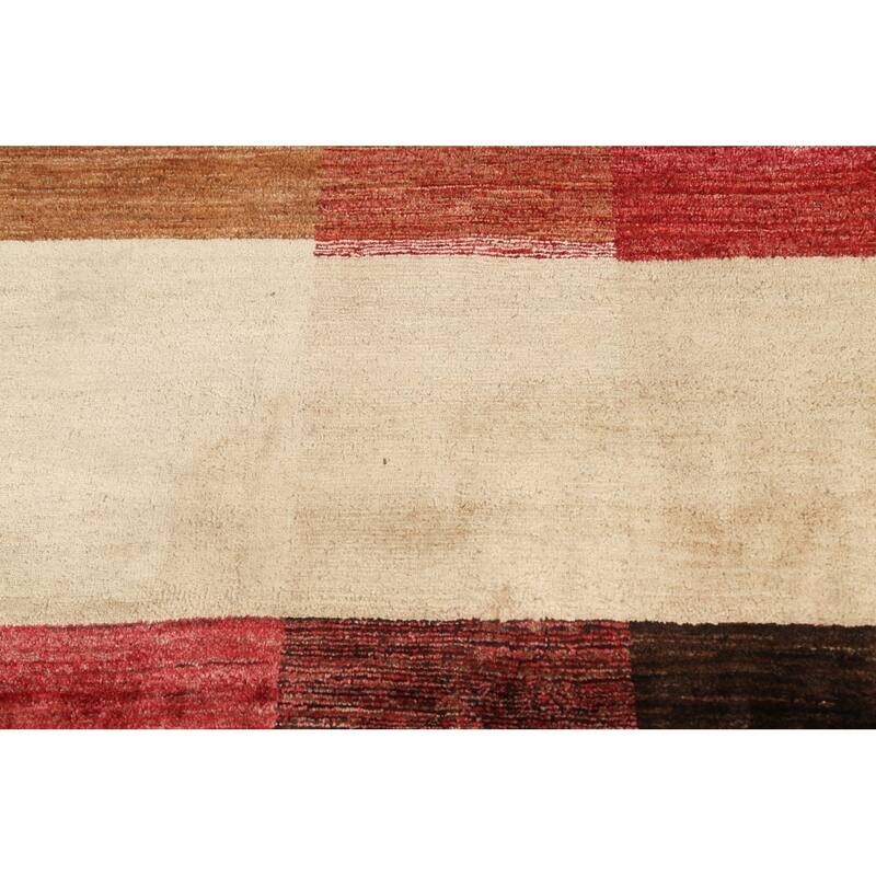 Geometric Gabbeh Kashkoli Oriental Area Rug Wool Handmade Carpet - 12'1" x 18'4"