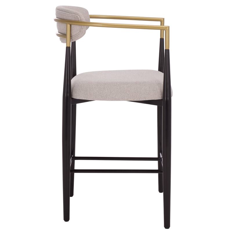 SAFAVIEH Home Covelle Arm Counter Stool (Set of 2) - 20"W x 23"D x 37"H