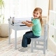 preview thumbnail 12 of 18, Costway Toddler Craft Table & Chair Set Kids Art Crafts Table - See Details
