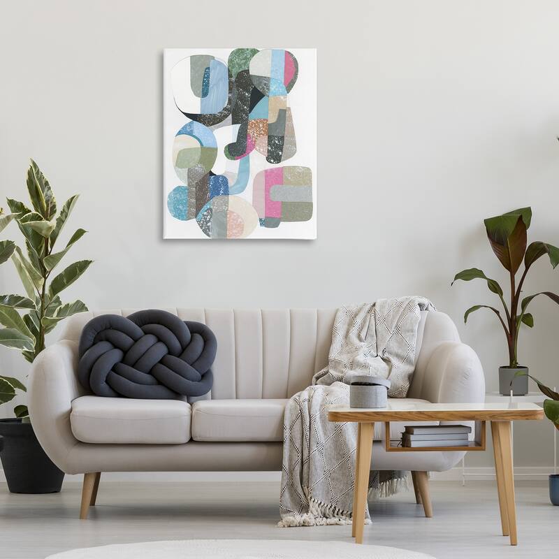 Stupell Pastel Shapes Intertwined Canvas Wall Art Design By Coco Good