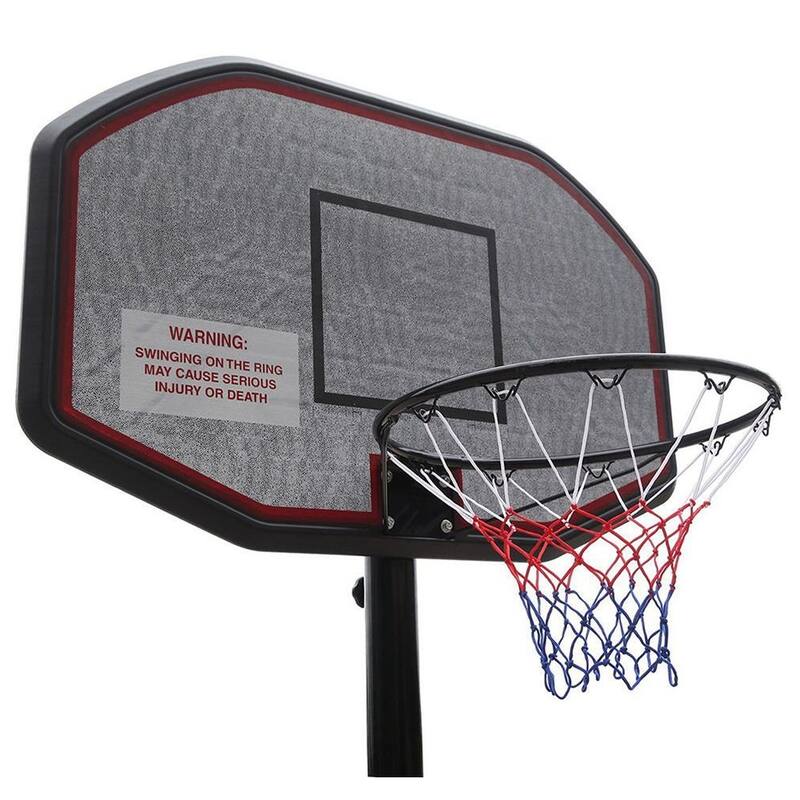 43" Gray Mix Basketball Hoop System Height Adjustable Basketball Hoop with Wheels