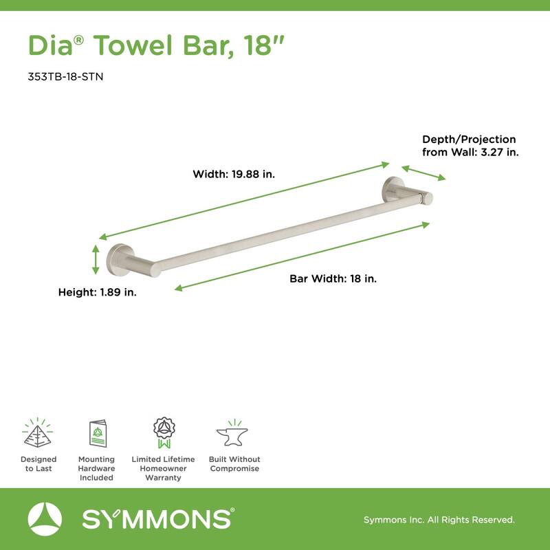 Symmons Dia 18" Towel Bar