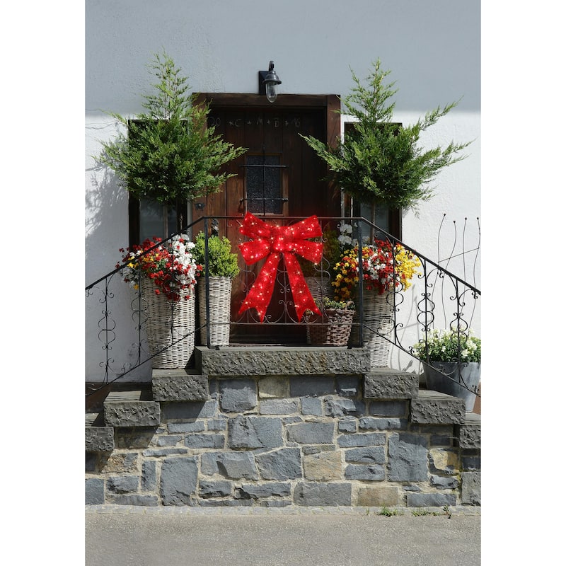 Lighted Red Bow In/Outdoor Christmas Decor
