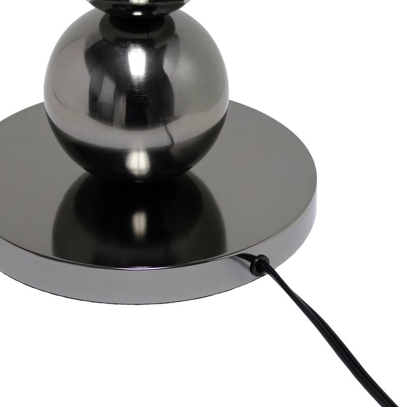 19.29 in. Black Finish Table Lamp with Black Shade, Sturdy Table Lamp for Living Rooms and Bedrooms