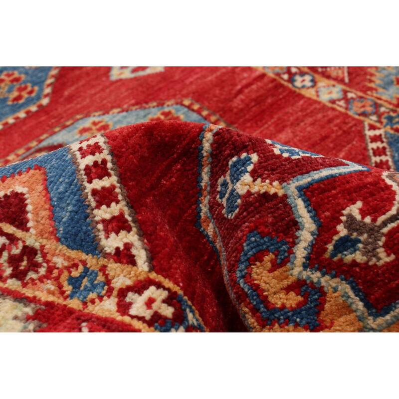 ECARPETGALLERY Hand-knotted Uzbek Ghazni Red Wool Rug - 2'9 x 10'0