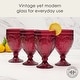 preview thumbnail 2 of 3, Fitz and Floyd Set of 4 Trestle Goblets, Red