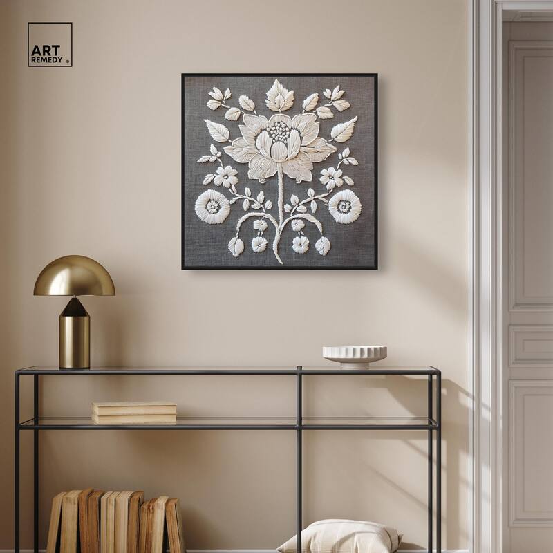 Stitched Symmetry II Canvas by Art Remedy