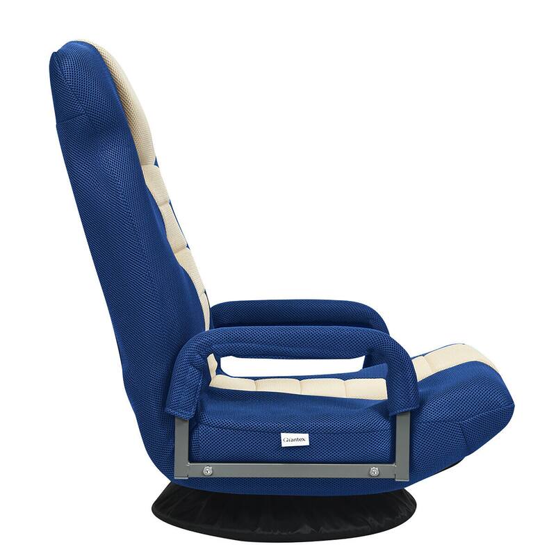 360-Degree Swivel Gaming Floor Chair with Foldable Adjustable Backrest