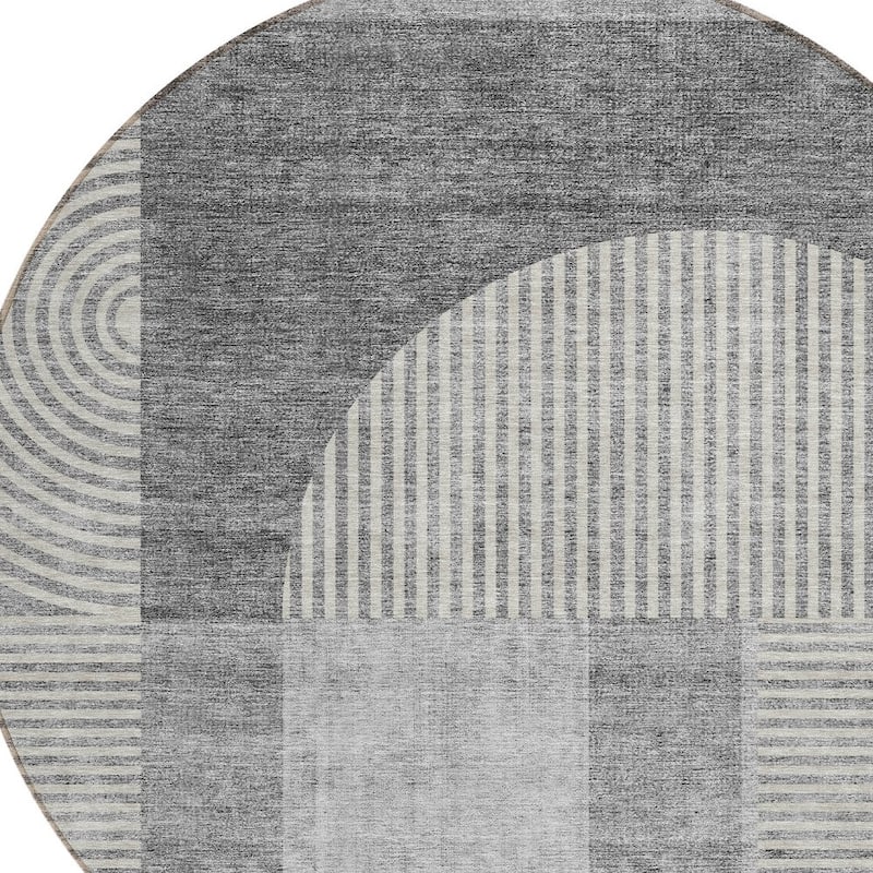 HomeRoots Geometric Transitional Rectangle Outdoor Rug