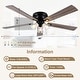 preview thumbnail 31 of 32, Cusp Barn 52/60" Farmhouse 5-Blade Flush Mount Indoor Standard Ceiling Fan with Remote Control and Clear Glass Shade