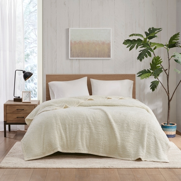 Woolrich Burlington Berber Cozy Soft Blanket with Velvet binding