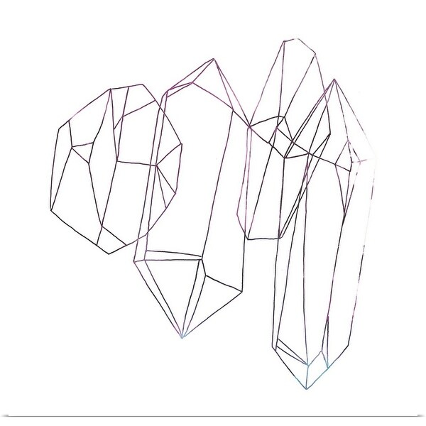 "Contour Crystals IV" Poster Print