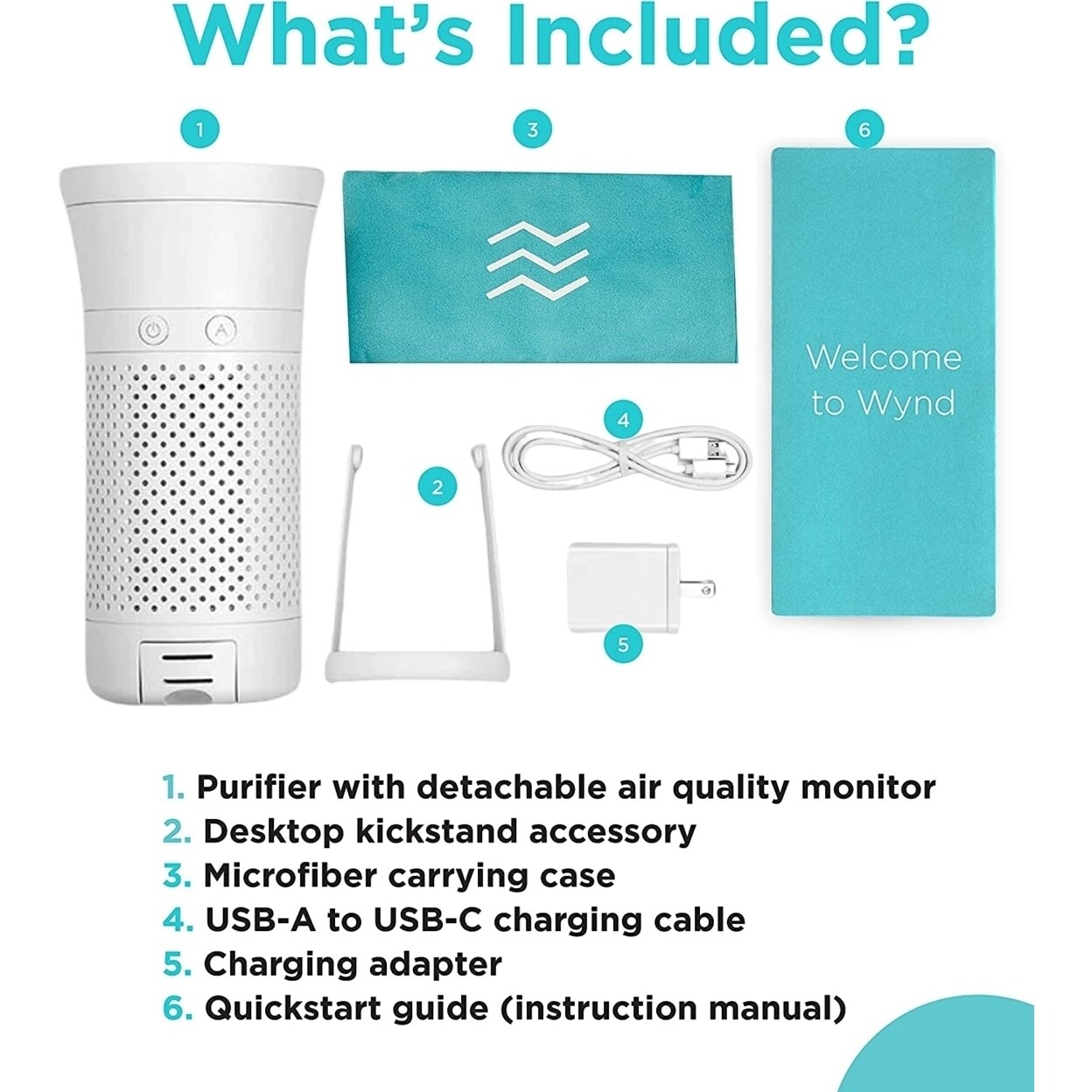 Wynd Plus Smart Personal Air Purifier With Sensor