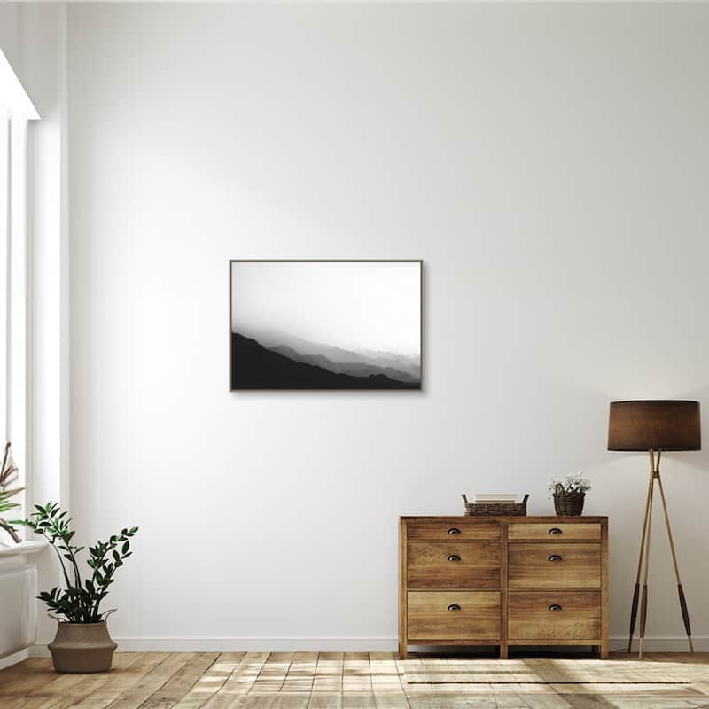 Virgin Mountains II by Laura Marshall Framed Canvas Wall Art Print - Sylvie Greywash