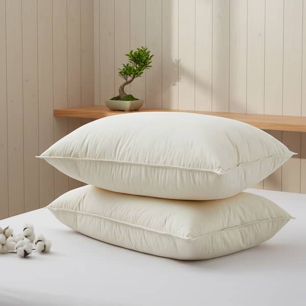 Set of 2 Down Feather Pillow - Medium Firm - Standard