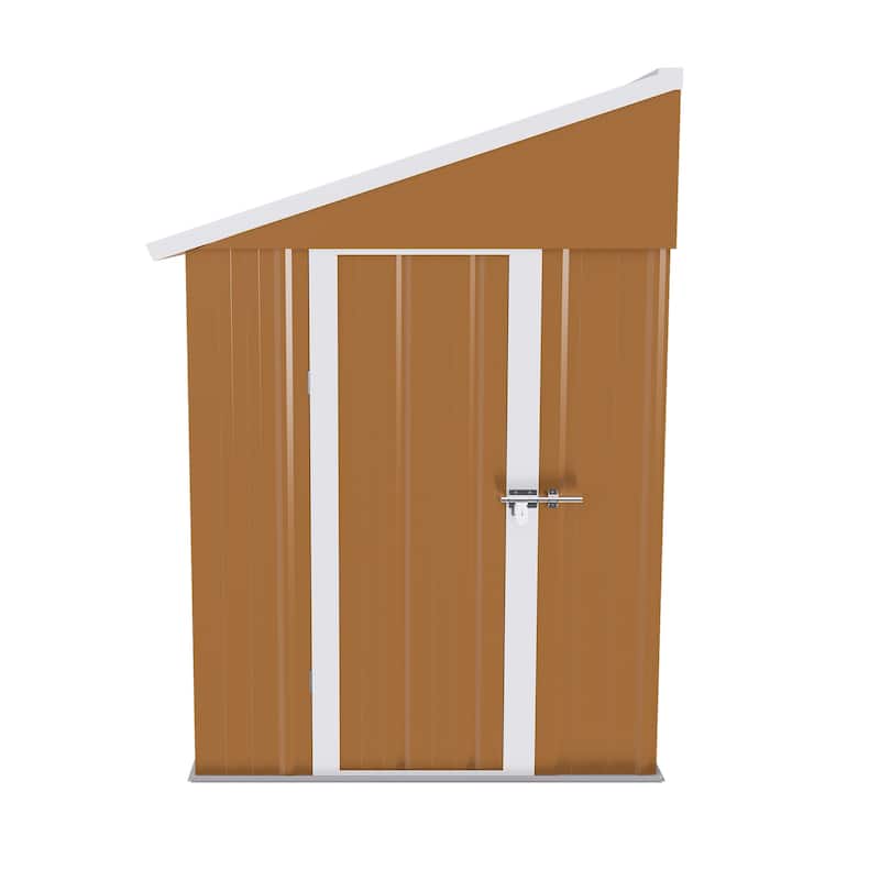 8x4 FT Heavy-Duty Metal Storage Shed with Double Doors, Windows & Ventilation - Weatherproof Outdoor Garden Shed