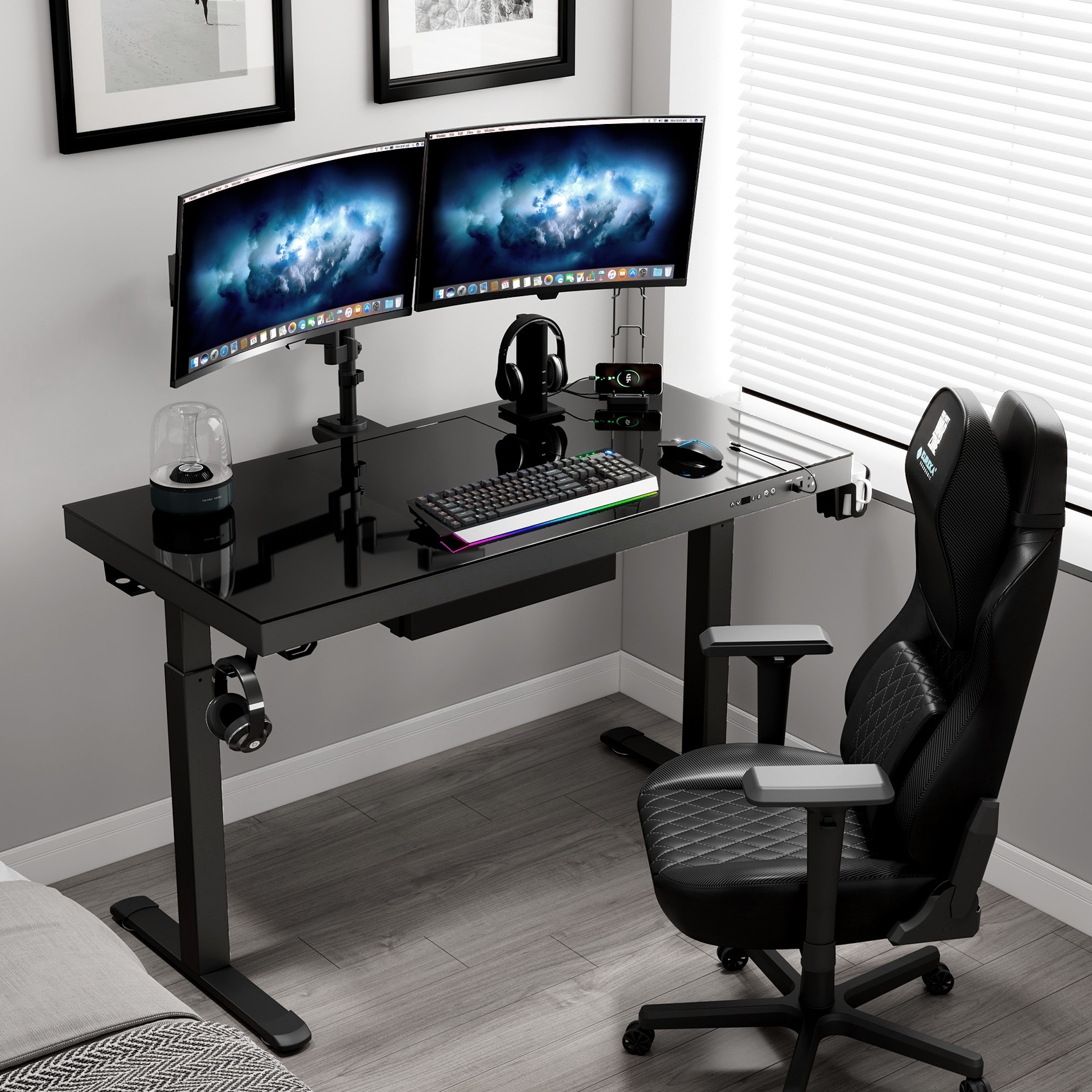 Ergonomic hot sale pc desk