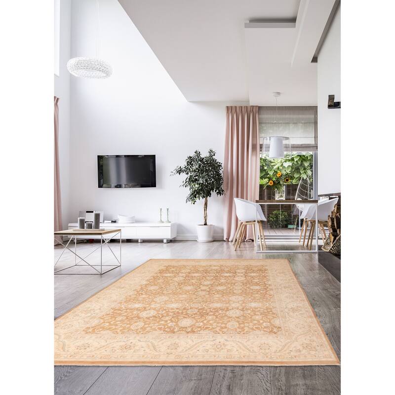 ECARPETGALLERY Hand-knotted Pako Persian 18 Of 20 Brown Viscose, Wool Rug - 9'0 x 12'4