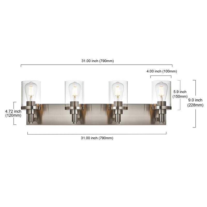Modern Bathroom Lights with Clear Shape