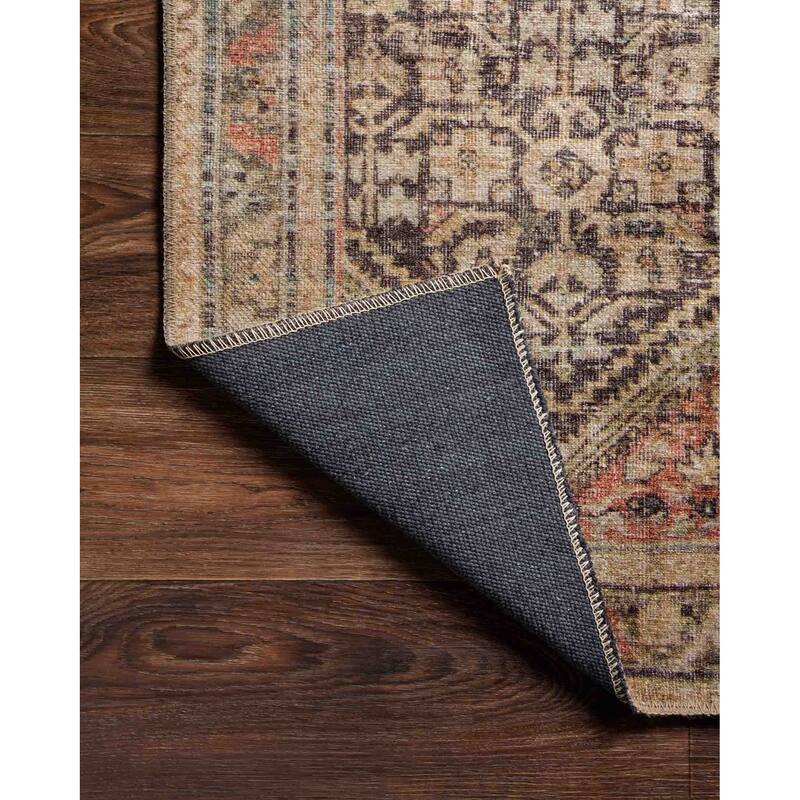 Alexander Home Tremezzina Printed Geometric Botanical Distressed Rug