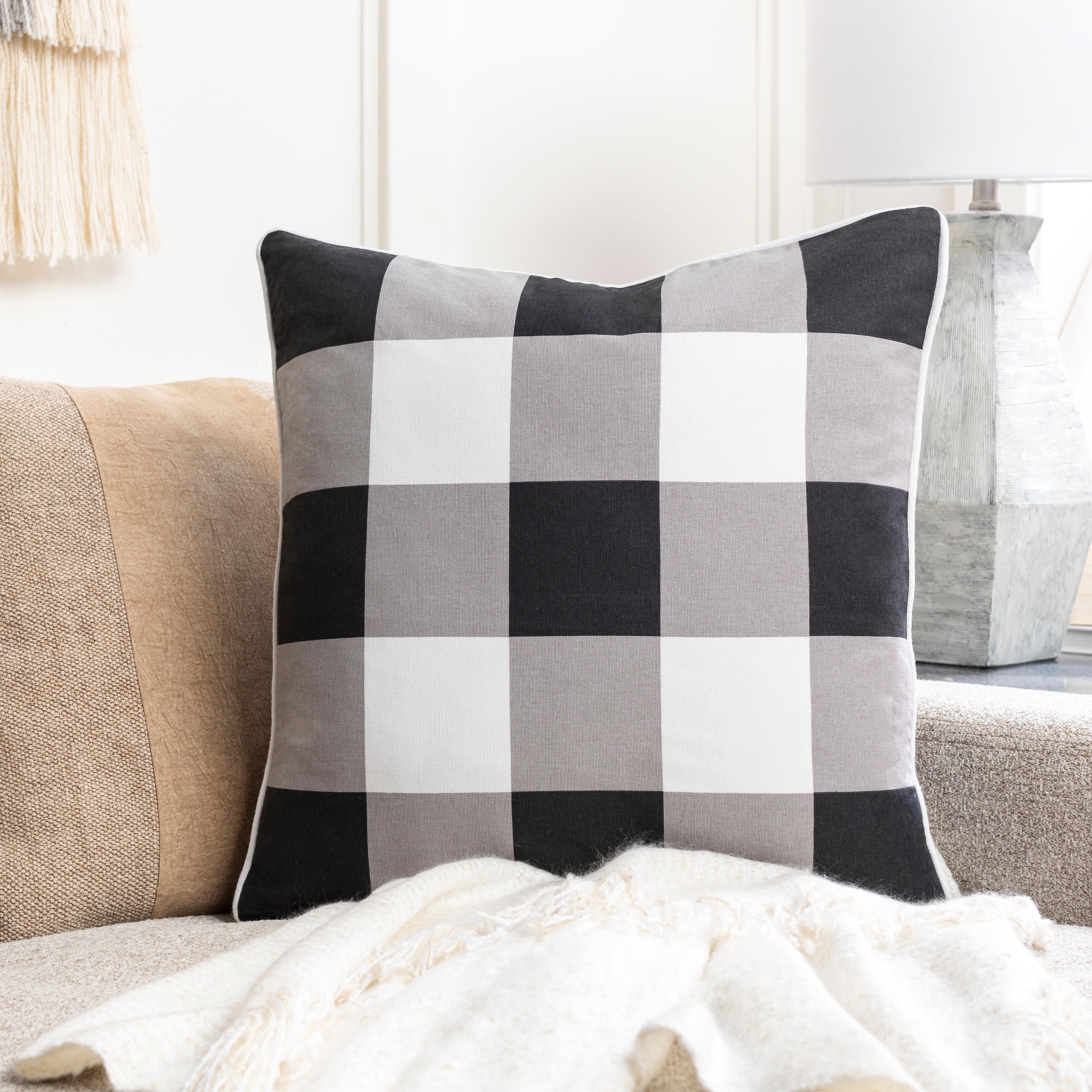 Country plaid shop throw pillows