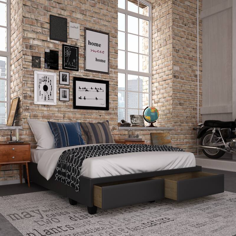 Boyd Sleep Parma Upholstered Platform Storage Bed with Drawers