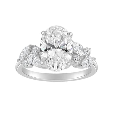 Auriya 14k Gold 5 3/5ctw Nature's Inspired Oval Diamond Engagement Ring (F-G VS)