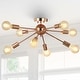 preview thumbnail 1 of 7, Rover 30.5" 8-Light Sputnik Metal LED Flush-Mount, Copper by JONATHAN Y
