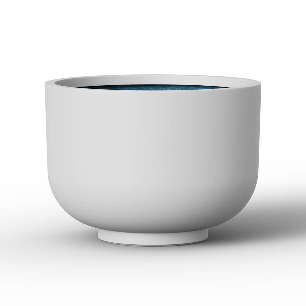 Concrete Planter / Pot Lightweight Planter Bowl with Drainage Holes