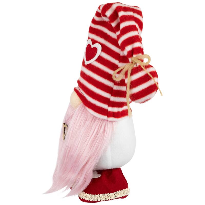 19.5" Plush Valentine's Day Heart Gnome with Bow and Arrow