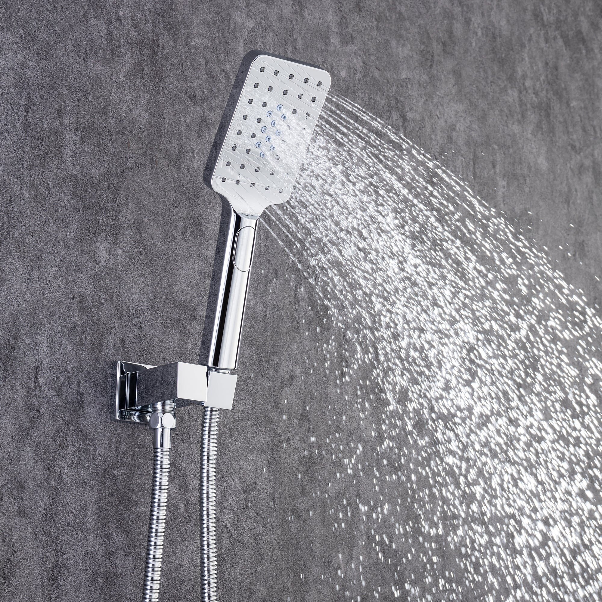 Multi Function Shower Head - Shower System with 4 Rain Showerhead And  Storage Hook, Simple Style, Brushed Nickel - Bed Bath & Beyond - 37669397